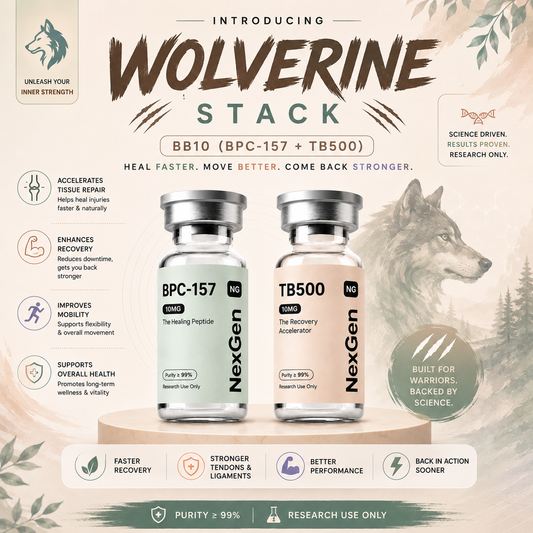 Wolverine Stack - BPC-157 10mg + TB-500 10mg