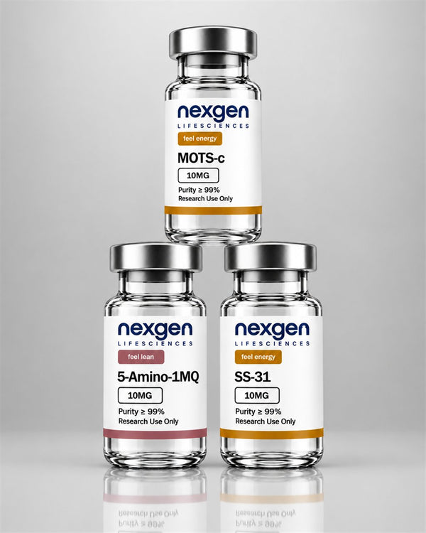 Longevity Trio - MOTS-c 10mg + SS-31 10mg + 5-Amino-1MQ 10mg