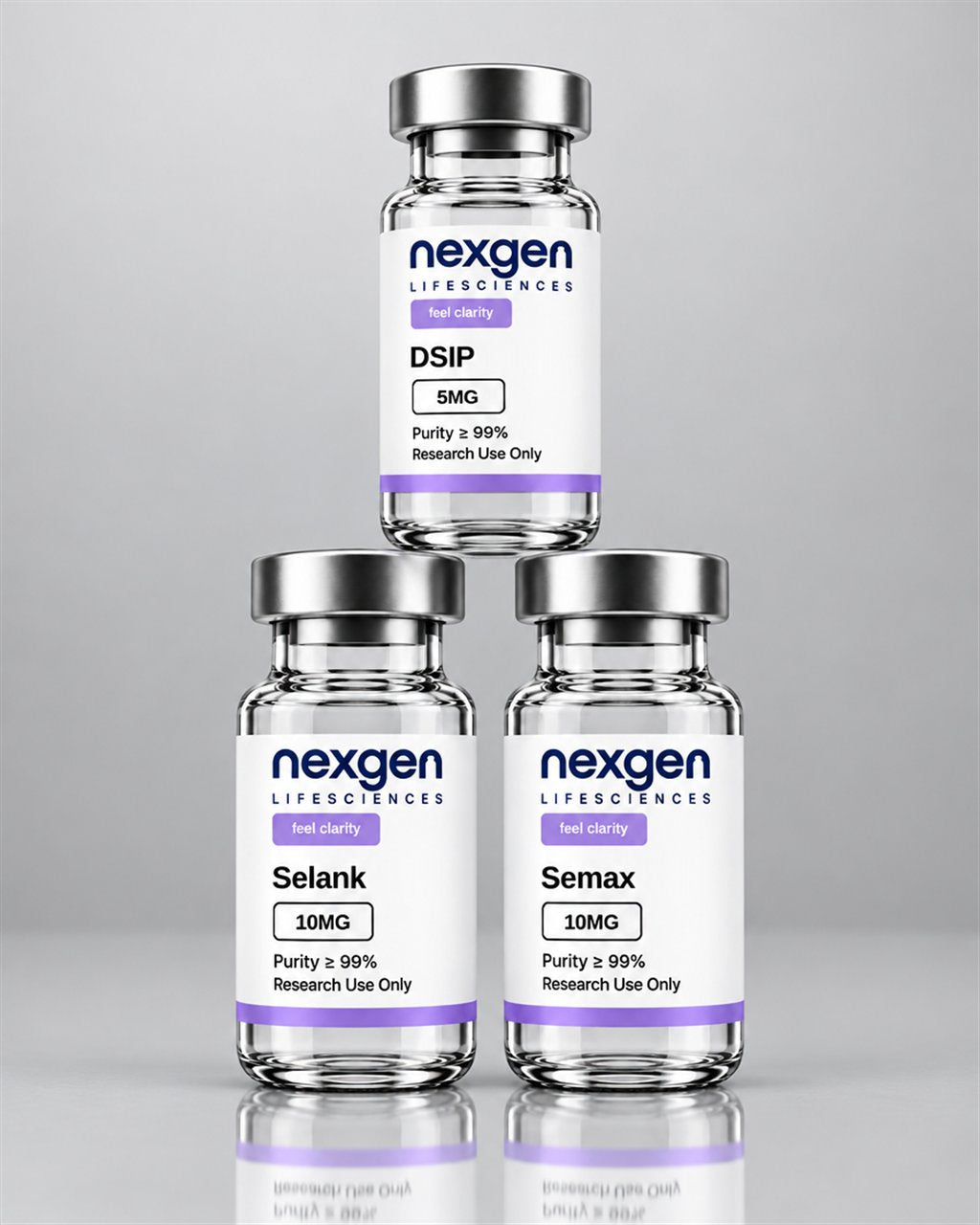 Neurological Trio - DSIP 5mg + Selank 10mg + Semax 10mg – NexGen Lifesciences