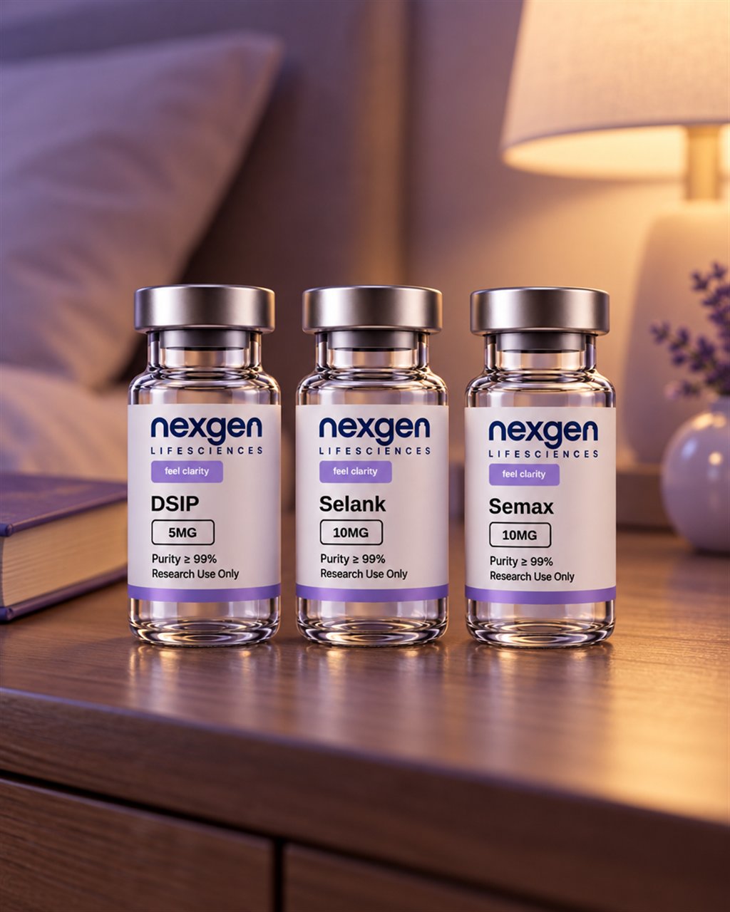 Neurological Trio - DSIP 5mg + Selank 10mg + Semax 10mg – NexGen Lifesciences