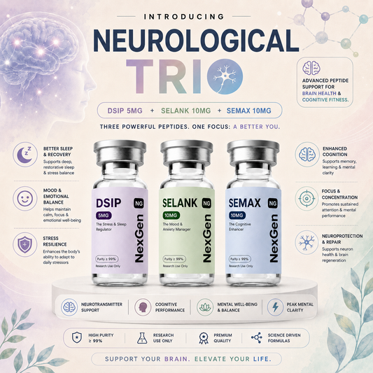 Neurological Trio - DSIP 5mg + Selank 10mg + Semax 10mg